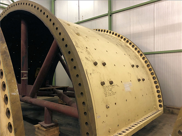 Unused Metso 22' X 38' (6706mm X 11582mm) Ball Mill, 10,000 Kw (13,410 Hp) Twin Pinion 50 Hz Motors)